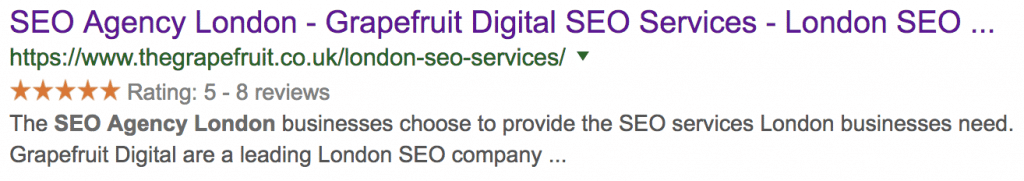 Grapefruit Digital Schema SERPs