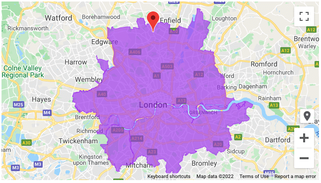 Client's North London location